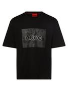 Koszulki męskie - HUGO - T-shirt męski  Dulive_U234, czarny - miniaturka - grafika 1
