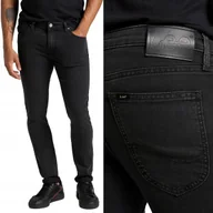 Spodnie męskie - Lee MALONE SKINNY Washed Black DżINS czarne spodnie jeansowe rurki W29 L34 - miniaturka - grafika 1