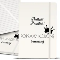 Notesy i bloczki - Notes Notatnik Bujo A5 Biały POPRAW KORONĘ Wzory - miniaturka - grafika 1