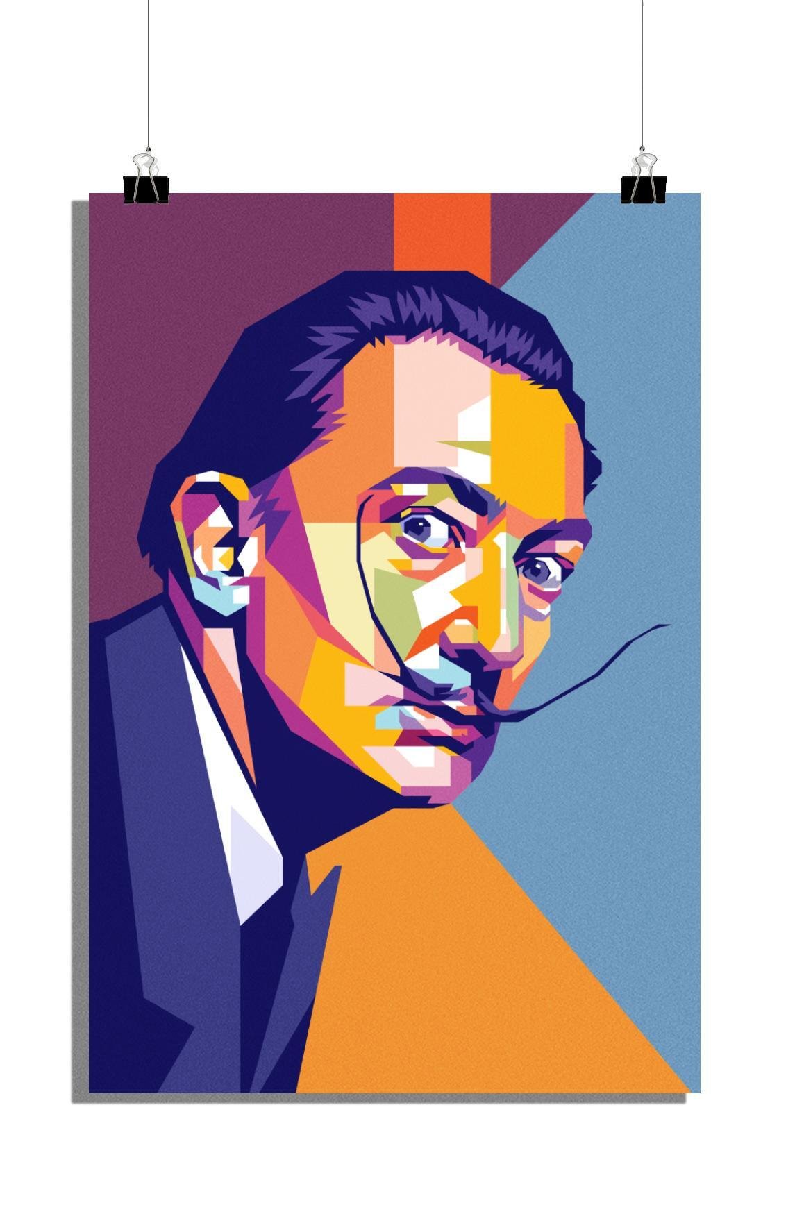 Plakat Salvador Dali - Plakat malarz - Plakat artysta - Plakat pop art - Kolorowy plakat - 51x71cm - Idealny do oprawienia w ramę
