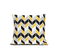 Poszewki na poduszki - Poszewka 40x40 bawełniana Geometric Yellow - miniaturka - grafika 1