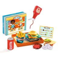 Zabawy w naśladowanie dorosłych - Zestaw jedzenie fast food KELLY & JOHNNY  DJ05505 - miniaturka - grafika 1
