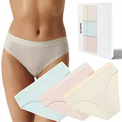 Majtki damskie - Figi damskie 3 PARY majtki SPORTOWE bawełniane ATLANTIC 3CLP-012 - L - miniaturka - grafika 1