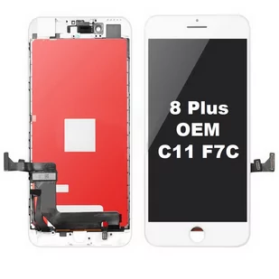 Wyświetlacz LCD ekran dotyk do iPhone 8 Plus (OEM C11 F7C Toshiba) (White) - Części serwisowe do telefonów - miniaturka - grafika 1