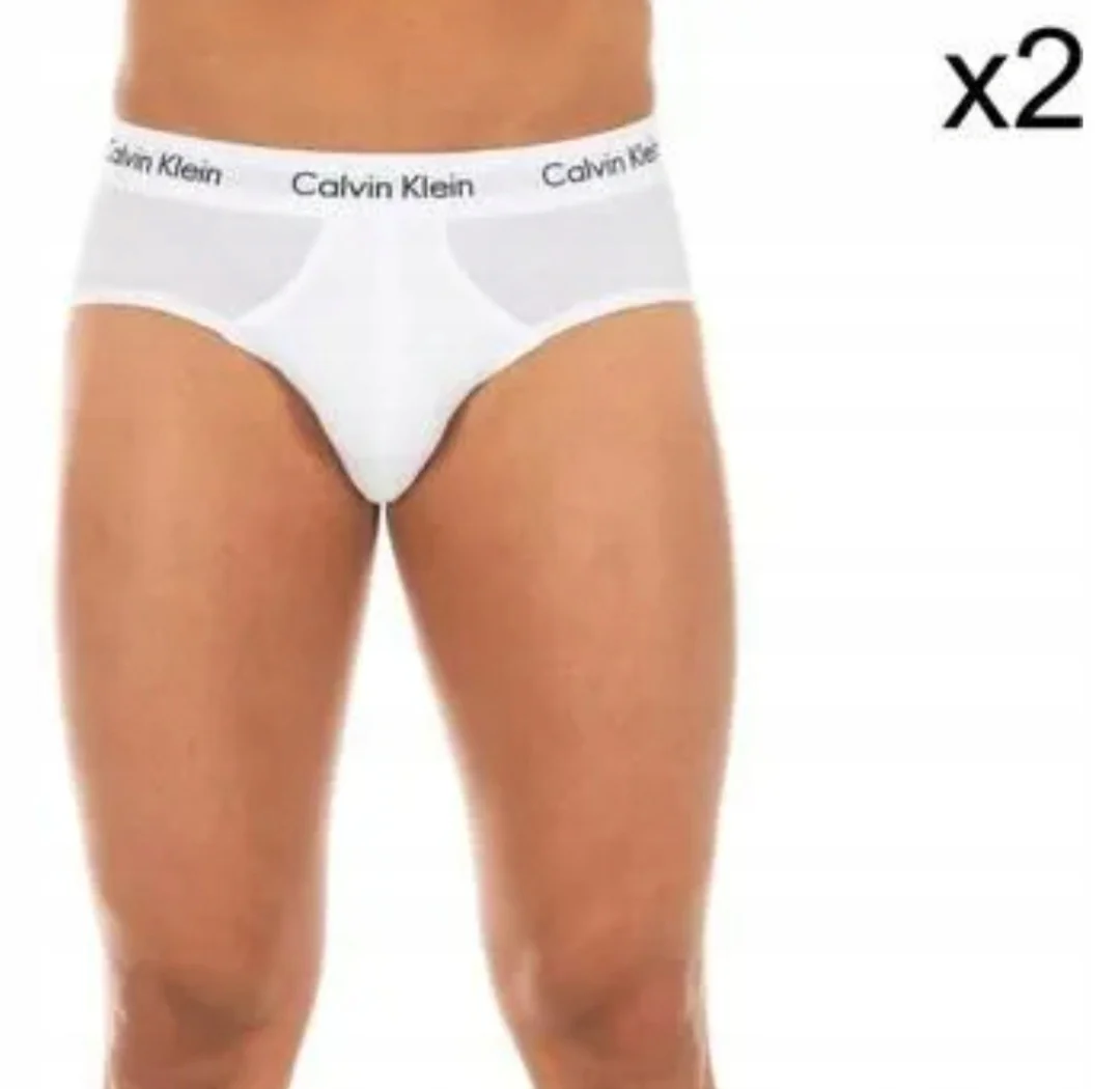 CALVIN KLEIN Majtki Slipy białe 2-Pack Rozmiar XL