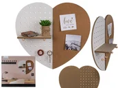 Tablice i flipcharty - Tablica z półeczką i wieszaczkami OUT OF THE BLUE Serce XL, 49x44,5x4 cm - miniaturka - grafika 1