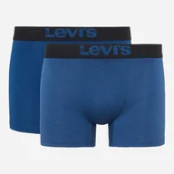 Majtki damskie - Zestaw majtek męskich typu bokserki bawełnianych 2 szt Levi's Opt Ill Boxer Brief Org Co 701203921-002 M Granatowy (8720245183437). Majtki męskie - Levi`s - miniaturka - grafika 1