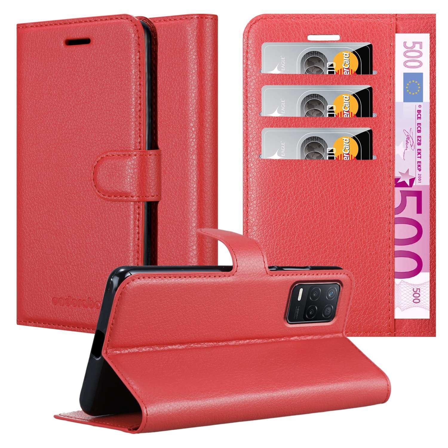 Etui ochronne Cadorabo do Realme 8 5G / V13 / Q3 / Q3i / Narzo 30 5G w kolorze czerwonym Etui na telefon komórkowy Etui Cover