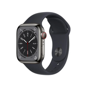 Smartwatch - Apple Watch Series 8 GPS + Cellular 45mm Graphite Stainless Steel Case/Midnight Sport Band - Regular - miniaturka - grafika 1
