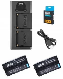 Zestaw Ładowarka Lcd Dual +2 Akumulatory Do Sony Np-F970 - Ładowarki i akumulatory - miniaturka - grafika 1