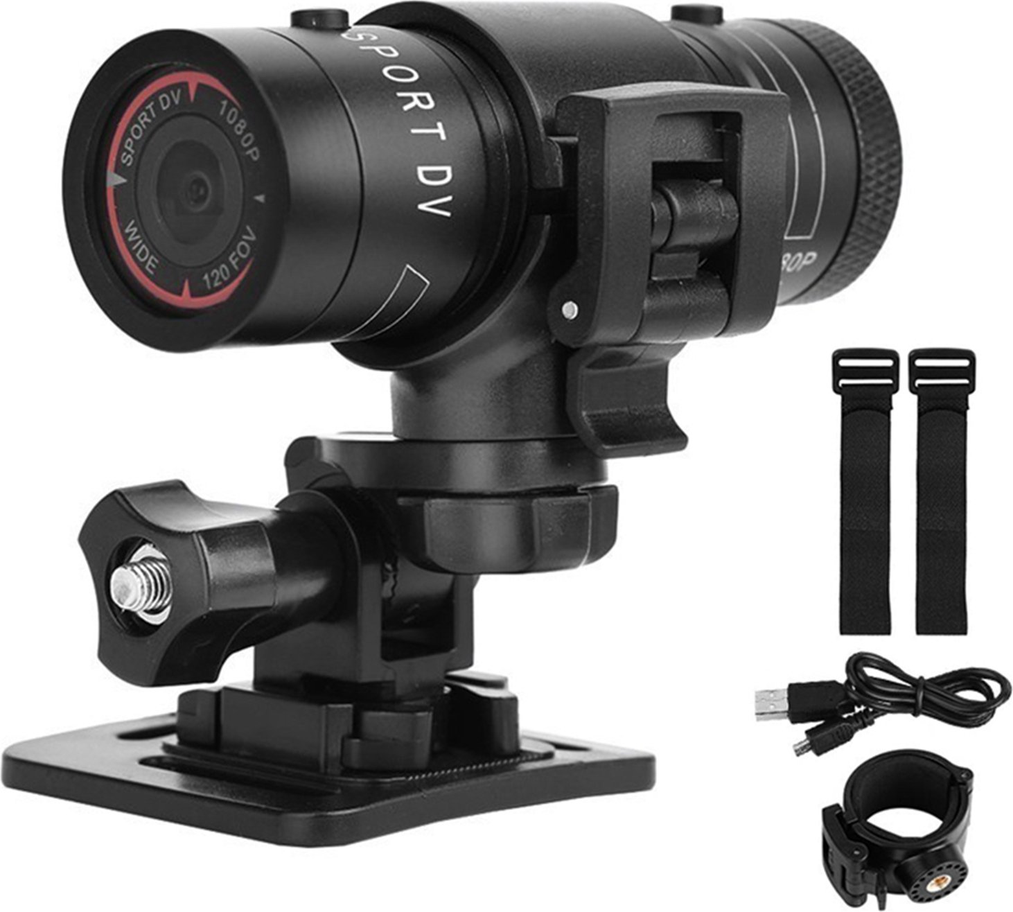 Kamera sportowa Kamera sportowa na kask rowerowy Szerokokątna kamera sportowa na rower 120° Wodoodporna kamera sportowa do użytku na zewnątrz (nie zawiera karty pamięci)