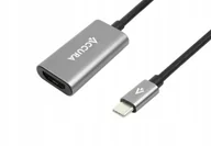 Kamery cyfrowe - akcesoria - Kabel Accura USB-C do HDMI 4K 60Hz 0.23m szary M/F - miniaturka - grafika 1