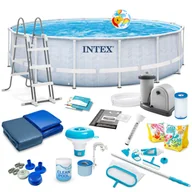 Baseny ogrodowe - Basen ogrodowy stelażowy z pompą Intex 488x122 cm zestaw 21w1 - miniaturka - grafika 1