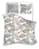 Pościel - FARO Pościel satyna bawełniana premium 140x200+70x90 cm Boho Duże Liście - miniaturka - grafika 1