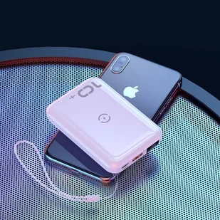 Baseus Mini S power bank 10000mAh 18W bezprzewodowa ładowarka Qi 10W USB / USB Typ C PowerDelivery QC3.0 biały (PPXFF10W-02) - Ładowarki do telefonów - miniaturka - grafika 8