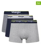 Majtki męskie - Wrangler Bokserki (3 pary) "Sand" w kolorze granatowym i szarym - miniaturka - grafika 1