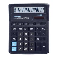 Kalkulatory - Kalkulator 12 pozycyjny DONAU TECH K-DT4121-01 199x153x31mm czarny /K-DT4121-01/ DN1184 - miniaturka - grafika 1