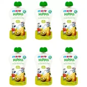 Desery dla dzieci - Hipp Mus owocowy Gruszki-Banany-Kiwi po 6. miesiącu zestaw 6 x 100 g Bio - miniaturka - grafika 1