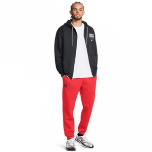 Męskie spodnie dresowe Under Armour UA Essential Fleece Jogger - czerwone - UNDER ARMOUR - Spodnie sportowe męskie - miniaturka - grafika 1