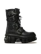 Glany damskie - NEW ROCK Glany M-WALL373-S10 Czarny - miniaturka - grafika 1