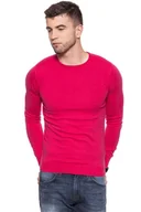 Swetry męskie - Wrangler, Sweter męski, Crew Knit Bright Rose W85672Pvc, rozmiar S - miniaturka - grafika 1