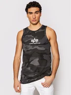 Koszulki męskie - Alpha Industries Tank top Basci Camo 126566C Szary Regular Fit - miniaturka - grafika 1