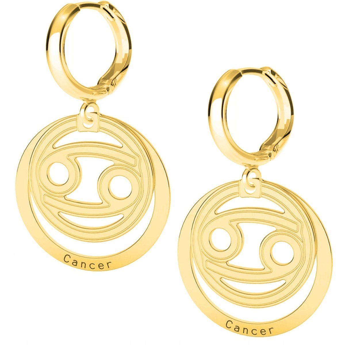 Kolczyki złote Znak Zodiaku Rak 925