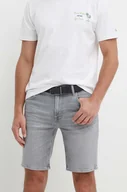 Spodenki męskie - Tommy Hilfiger szorty jeansowe męskie kolor szary MW0MW35177 - miniaturka - grafika 1