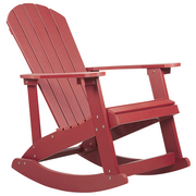 Fotele i krzesła ogrodowe - Fotel bujany ogrodowy czerwony ADIRONDACK - miniaturka - grafika 1