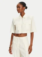 Koszule damskie - Patrizia Pepe Koszula 2C1590 A573 W146 Écru Regular Fit - miniaturka - grafika 1