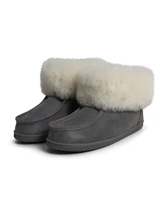 Kaiser Naturfellprodukte Kapcie wełniane "Oslo" w kolorze szarym - Kapcie damskie - miniaturka - grafika 1
