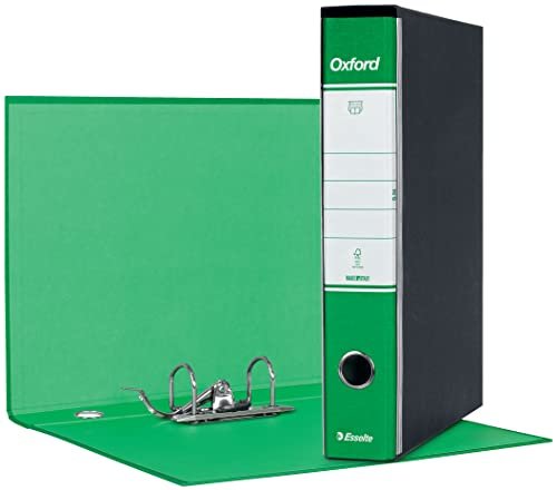 Esselte OXFORD Portfel z mechanizmem nr 1 w formacie protokołu z 5 cm grzbietem – zielony, 8 sztuk