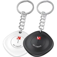 Plecaki - Verbatim My Finder zestaw 2 trackerów Bluetooth do plecaka, walizki, portfela, kluczy i innych przedmiotów, kompatybilny z Apple "Wo ist?", lokalizator kluczy z wymienną baterią - miniaturka - grafika 1