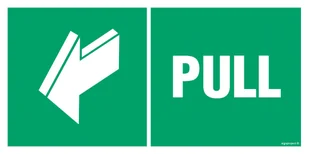 AC033 PULL, PS - PŁYTA PCV 1MM FOTOLUMINESCENCYJNA; (150X50MM) - Systemy ekspozycyjne i znaki informacyjne - miniaturka - grafika 1