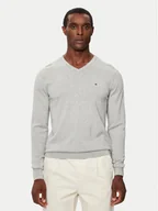 Swetry męskie - Tommy Hilfiger Sweter MW0MW14745 Szary Regular Fit - miniaturka - grafika 1