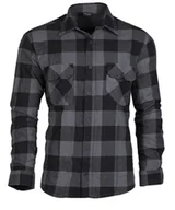 Koszule męskie - Mil-Tec Koszula "Drwala" Flanelowa Czarna/Szara - 4XL - miniaturka - grafika 1