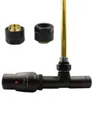 Zawory i kraniki - Zawór termostatyczny zespolony 50mm UNICO czarny strukturalny lewy Cu - miniaturka - grafika 1