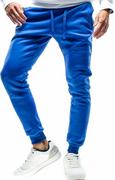 Spodnie sportowe męskie - Spodnie męskie dresowe niebieskie Recea - miniaturka - grafika 1