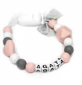 Akcesoria do smoczków - Zawieszka do smoczka z imieniem AGATA dla niej HIT - miniaturka - grafika 1