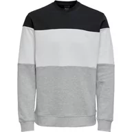Bluzy męskie - ONLY & SONS Męska bluza Onsodis Life Reg Cb Crew Neck Sweat, biały, XXL - miniaturka - grafika 1