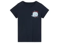 Spodnie i spodenki dla dziewczynek - lupilu® Piżama dziecięca z bawełny (t-shirt + spodenki) (Granatowy, 98/104) - miniaturka - grafika 1