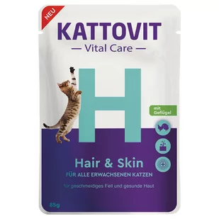 Kattovit Vital Care Hair & Skin, saszetki z drobiem - 24 x 85 g - Mokra karma dla kotów - miniaturka - grafika 1