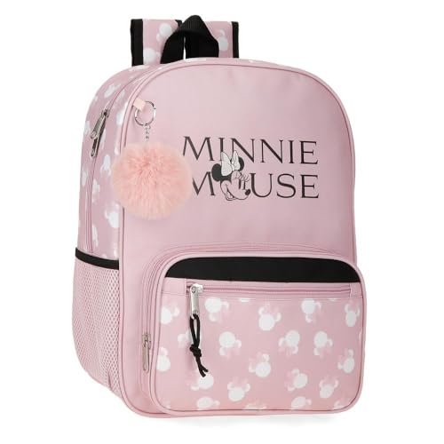 Joumma Disney Minnie Heads Plecak szkolny Różowy 30x38x12 cm 13,68L Poliester, Różowy kolor, Talla única, plecak szkolny