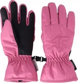 Rękawiczki dla dzieci - Dziecięce rękawice narciarskie 4F FGLF190 fuksja 55S XL - miniaturka - grafika 1
