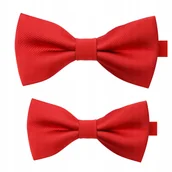 Krawaty i muchy męskie - Zestaw muszek dla taty i syna - czerwone - miniaturka - grafika 1