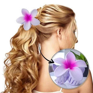 Spinka do włosów klamra XL kwiat OMBRE matowa fioletowa 7,5 x 7,5cm SP383 - Ozdoby do włosów - miniaturka - grafika 1