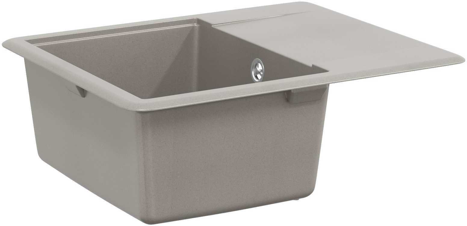 vidaXL Zlew Szary 560 x 460 mm 80% Kwarc i 20% Żywica