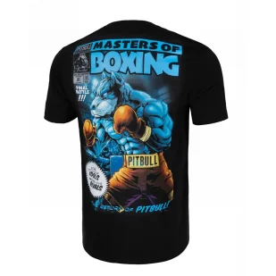 PITBULL 190 Regular Series Master Of Boxing – Koszulka Czarna L - Odzież taktyczna i umundurowanie - miniaturka - grafika 1