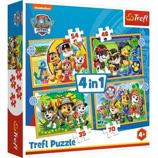 Trefl Puzzle 4w1 Wakacyjny Psi Patrol PAW PATROL 34395 p8 34395 - Puzzle - miniaturka - grafika 1
