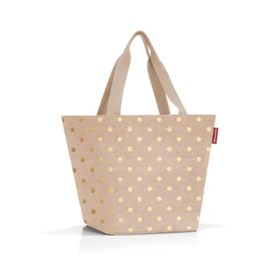Torba shopper m, metallic dots coffee RZS6050 - Torby i wózki na zakupy - miniaturka - grafika 1